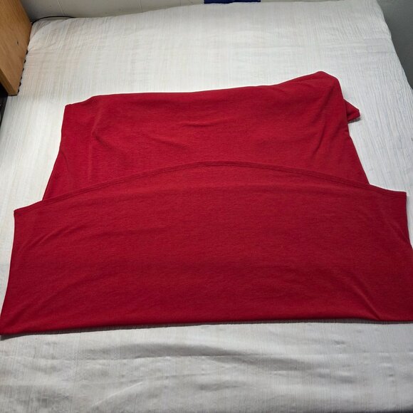 Lularoe Medium Bright Red Crewneck Shortsleeve Simple Summer Maxi Shirt Dress - Picture 8 of 10